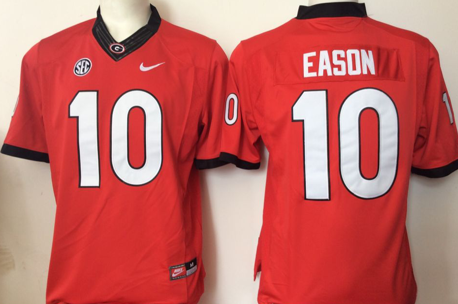 NCAA Men Georgia Bulldogs Red #10 eason